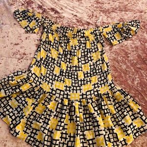 Milly Off The Shoulder Flutter Dress